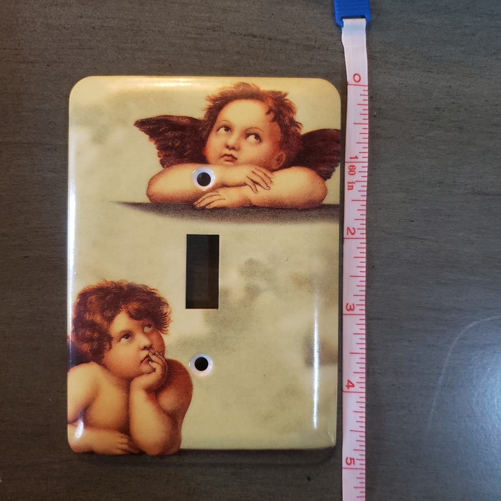 Cherub angel light switch cover